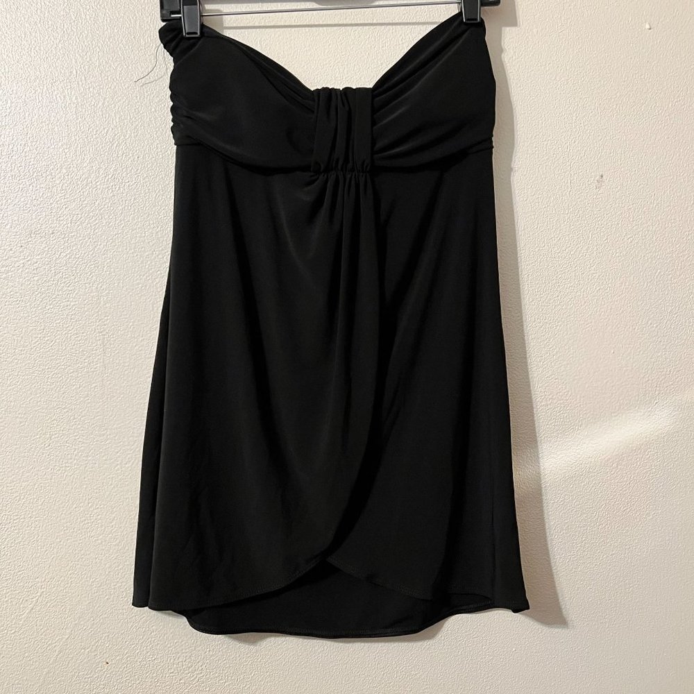 White House Black Market, strapless black lycra top size M